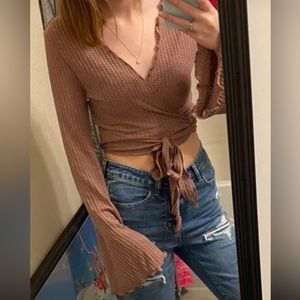 Purple wrap top. Yoga, festival, rave top